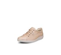 Sneaker ECCO "Soft 2.0", Damen, Gr. 38, natur, Leder, Schuhe Sneaker, Freizeitschuh, Halbschuh, Schnürschuh mit Retro-Shilouette (42510303-38) natur