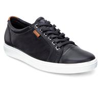 Sneaker ECCO "SOFT 7 W", Damen, Gr. 42, schwarz, Leder, Schuhe Sneaker, mit Label, Freizeitschuh, Halbschuh, Schnürschuh, schmale Form (28022014-42) schwarz