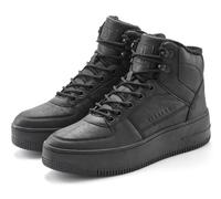 Sneaker ELBSAND "Freizeitschuh, Halbschuh, High Top Sneaker, Turnschuh, Schnürschuh", Damen, Gr. 38, schwarz, Obermaterial: 100% Lederimitat. Decksohle: 100% Textilmaterial. Futter: 100% Textilmateria