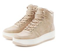 Sneaker ELBSAND "Freizeitschuh, Halbschuh, High Top Sneaker, Turnschuh, Schnürschuh", Damen, Gr. 42, beige, Obermaterial: 100% Synthetik. Decksohle: 100% Textilmaterial. Futter: 100% Textilmaterial. L