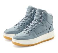 Sneaker ELBSAND "Freizeitschuh, Halbschuh, High Top Sneaker, Turnschuh, Schnürschuh", Damen, Gr. 42, blau (hellblau), Obermaterial: 100% Lederimitat. Decksohle: 100% Textilmaterial. Futter: 100% Texti