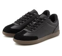 Sneaker ELBSAND "Freizeitschuh", Herren, Gr. 44, schwarz, Obermaterial: 90% Lederimitat, 10% Rindsleder. Decksohle: 100% Polyester. Futter: 100% Polyester. Laufsohle: 100% Synthetik, unifarben mit Far