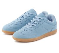 Sneaker ELBSAND "Freizeitschuh", Damen, Gr. 45, blau, Obermaterial: 93% Rindsleder, 7% Lederimitat. Futter: 100% Polyester. Decksohle: 100% Textilmaterial. Laufsohle: 100% Synthetik, Veloursleder, uni