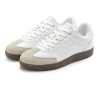 Sneaker ELBSAND "Freizeitschuh, Schnürschuh, Turnschuh, Retro Sneaker, Lederschuh", Damen, Gr. 39, weiß, Obermaterial: 90% Lederimitat, 10% Rindsleder. Decksohle: 100% Textilmaterial. Futter: 100% Tex