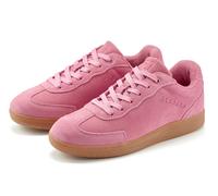 Sneaker ELBSAND "Freizeitschuh, Schnürschuh, Turnschuh, Retro Sneaker, Lederschuh", Damen, Gr. 40, Textil, pink, Obermaterial: 93% Rindsleder, 7% Lederimitat. Decksohle: 100% Textilmaterial. Futter: 1