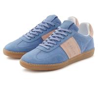 Sneaker ELBSAND "Freizeitschuh, Schnürschuh, Turnschuh, Retro Sneaker, Lederschuh", Damen, Gr. 44, blau, Obermaterial: 100% Rindsleder. Decksohle: 100% Textilmaterial. Futter: 100% Textilmaterial. Lau