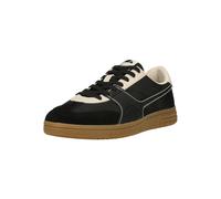 Sneaker ELLESSE "Cody", Herren, Gr. 45, schwarz (schwarz, beige), Lederimitat, Rindsleder, Schuhe Sneaker, in dezentem Retro-Charme (44611754-45) schwarz, beige