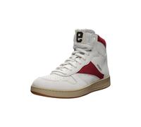 Sneaker ETHLETIC "Carl", Damen, Gr. 45, weiß (chalk weiß, accent rio rot), Obermaterial: 100% Polyurethan; Futter: 100% Baumwolle; Decksohle: 100% Baumwolle; Sohle: 100% Naturkautschuk, Schuhe Sneaker