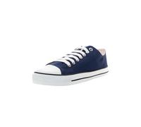 Sneaker ETHLETIC "Trainer White Cap Lo Cut", Damen, Gr. 42, blau (ocean blau just weiß), Obermaterial: 100% Baumwolle. Sohle: 100% Naturkautschuk, Schuhe Sneaker, Keine Angabe (65856162-42) ocean blau