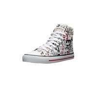 Sneaker ETHLETIC "White Cap Hi Cut", Damen, Gr. 39, weiß (letters weiß, just weiß), Obermaterial: 100% Baumwolle. Futter: 100% Baumwolle. Decksohle: 100% Baumwolle. Sohle: 100% Naturkautschuk, Schuhe 