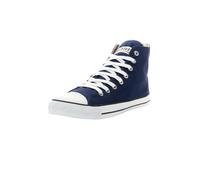 Sneaker ETHLETIC "White Cap Hi Cut", Damen, Gr. 42, blau (ocean blau just weiß), Obermaterial: 100% Baumwolle. Futter: 100% Baumwolle. Decksohle: 100% Baumwolle. Sohle: 100% Naturkautschuk, Schuhe Sne