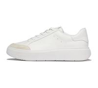 Sneaker FITFLOP "RTG", Damen, Gr. 40, weiß, Leder, Lederimitat, Veloursleder, Schuhe Sneaker, Plateausneaker, Schnürschuh im Retro Look (33087333-40) weiß