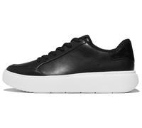 Sneaker FITFLOP "RTG SEQUIN", Damen, Gr. 39, schwarz, Leder, Lederimitat, Schuhe Sneaker, Plateausneaker, Schnürschuh im Retro Look (81298217-39) schwarz