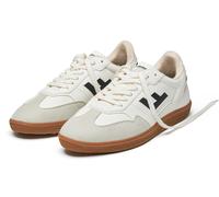 nachhaltige FLAMINGOS LIFE Burela Slim Damen und Herren City-Schuhe vegane Low-Top Sneaker Made in Portugal Vanille/Schwarz 39