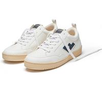 Sneaker FLAMINGOS LIFE "ROLAND V.10", Damen, Gr. 37, weiß (weiß indigo ivory), Synthetik, Textil, Schuhe Sneaker, veganer Sneaker, Obermaterial aus 70% Maisresten (67160229-37) weiß indigo ivory
