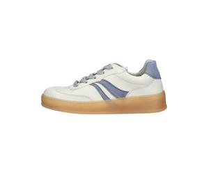 Sneaker GABOR COMFORT "Gabor Comfort Sneaker Glattleder", Damen, Gr. 38, weiß, blau, Glattleder, Schuhe Sneaker (59180569-38) weiß, blau