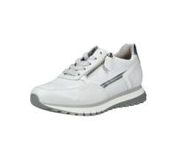 Gabor Damen Low-Top Sneaker, Frauen Halbschuhe,Komfortable Mehrweite (H),straßenschuhe,Strassenschuhe,Turnschuhe,Weiss/Silber,38 EU / 5 UK