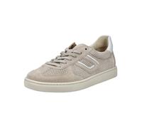 Gabor Sneaker DAVOS Damen Beige Nappaleder/Veloursleder Schnürschuh mit Lochmuster Weite H Gr. 38