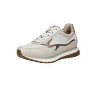 Sneaker GABOR COMFORT "Gabor Comfort Sneaker Leder/Synthetik", Damen, Gr. 40, beige (weiß, beige), Leder, Synthetik, Schuhe (76745258-40) weiß, beige
