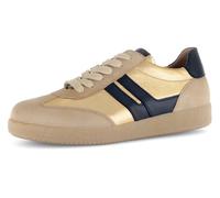 Gabor Sneaker Best Fitting Low-Top Damen Glattleder/Ziegenveloursleder Caramel/Gold/Schwarz Gr. 37