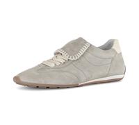 Sneaker GABOR, Damen, Gr. 39, grün, vanille, Nappaleder, Ziegenveloursleder, Schuhe Sneaker, Freizeitschuh, Halbschuh, Schnürer mit Ziernähten und Kontrastbesatz (29307325-39) grün, vanille