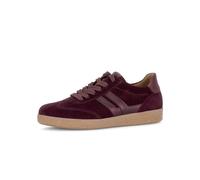 Sneaker GABOR, Damen, Gr. 40,5, mulberry, Veloursleder, Schuhe Sneaker, Freizeitschuh, Halbschuh, Schnürer, Kontrastbesatz in Metallic-Optik (13896233-40,5) mulberry