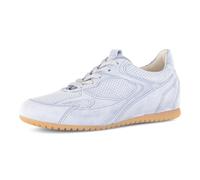Sneaker GABOR "DAVOS", Damen, Gr. 35, blau, Ziegenveloursleder, Schuhe Sneaker, Freizeitschuh, Halbschuh, Schnürschuh mit Lochmuster, G-Weite (69601314-35) blau