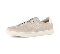 Sneaker GABOR "DAVOS", Damen, Gr. 39, beige, Nappaleder, Veloursleder, Schuhe Sneaker, Freizeitschuh, Halbschuh, Schnürschuh mit Lochmuster, Weite H (95560611-39) beige
