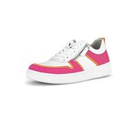 Sneaker GABOR "Gabor Sneaker Leder", Damen, Gr. 37, weiß, pink, Leder, Schuhe Sneaker (59608907-37)
