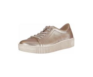 Sneaker GABOR "Gabor Sneaker Leder", Damen, Gr. 38,5, puder, Leder, Schuhe Sneaker (30915528-38,5) puder