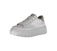 Gabor Damen Low-Top Sneaker, Frauen Halbschuhe,Best Fitting,schnürschuhe,schnürer,Ugly Sneaker,Chunky Sneaker,Weiss/Silber,42 EU / 8 UK