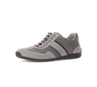 Sneaker GABOR "Gabor Sneaker low Materialmix Leder/Lederimitat", Herren, Gr. 40,5, grau, Schuhe Sneaker (32736024-40,5) grau
