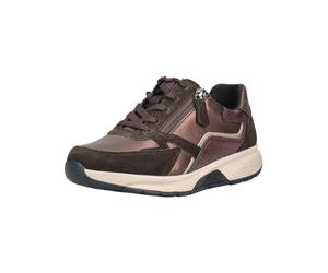 Sneaker GABOR "Gabor Sneaker Veloursleder", Damen, Gr. 38,5, braun, lila, Veloursleder, Schuhe Sneaker (27195948-38,5) braun, lila