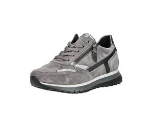 Sneaker GABOR "Gabor Sneaker Veloursleder", Damen, Gr. 39, grau (graphit), Veloursleder, Schuhe Sneaker (91192723-39) graphit