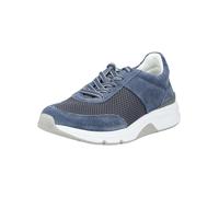 Sneaker GABOR "Gabor Sneaker Veloursleder/Mesh", Damen, Gr. 38, blau (jeans), Textil, Veloursleder, Schuhe Sneaker (72897122-38) jeans