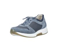 Sneaker GABOR "Gabor Sneaker Veloursleder/Mesh", Damen, Gr. 39, blau, grau, Textil, Veloursleder, Schuhe Sneaker (43261759-39) blau, grau
