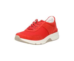 Sneaker GABOR "Gabor Sneaker Veloursleder/Mesh", Damen, Gr. 39, rot (chili), Textil, Veloursleder, Schuhe Sneaker (17937512-39) chili