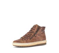Sneaker GABOR "Sneaker high Glattleder", Damen, Gr. 38,5, braun, Schuhe Sneaker (67454204-38,5) braun