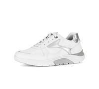 Sneaker GABOR "Sneaker low Glattleder", Damen, Gr. 37,5, weiß, Schuhe Sneaker (73049068-37,5) weiß