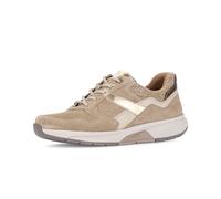 Keilsneaker ROLLINGSOFT, Damen, Gr. 37, sand kombiniert, Lederimitat, Veloursleder, Schuhe, Freizeitschuh, Halbschuh, Schnürer mit Kontrastbesätzen (70592362-37) sand kombiniert