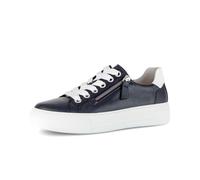 Gabor Plateausneaker FLORENZ Damen Gr. 37 Nachtblau/Weiß Nappaleder Schnürschuh Weite G