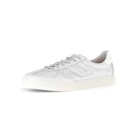 Sneaker GABOR "Sneaker low Materialmix Leder", Damen, Gr. 37, grau, Schuhe Sneaker (42411258-37) grau
