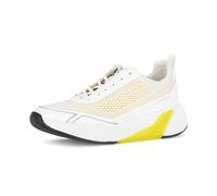 Gabor Damen Sneaker RollingSoft Low Weiß/Gelb Mesh Größe 37 EU / 4 UK
