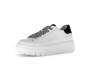 Sneaker GABOR "Sneaker low", Damen, Gr. 39, schwarz-weiß (weiß), Schuhe Sneaker (29885655-39) weiß