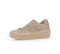 Sneaker GABOR "Sneaker low Rauleder", Damen, Gr. 40,5, beige, Schuhe Sneaker (43748756-40,5) beige
