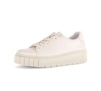 Gabor Damen Low-Top Sneaker, Frauen Halbschuhe,Komfortable Mehrweite (H),Laufschuhe,schnürschuhe,schnürer,straßenschuhe,Creme,40.5 EU / 7 UK