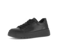 Gabor Damen Low-Top Sneaker, Frauen Sneaker,gepolstert,polsterung,feminin,Wide-fit,h-Weite,Leder-Sohle,Cherry,Merlot,Gold,schwarz,40 EU / 6.5 UK