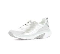 Gabor Damen Low-Top Sneaker, Frauen Halbschuhe,Strassenschuhe,Sportschuhe,Freizeitschuhe,Turnschuhe,Laufschuhe,Silber/Grey/Weiss,40 EU / 6.5 UK