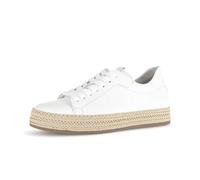 Sneaker GABOR "Sneaker low Glattleder", Damen, Gr. 41, weiß, Schuhe Sneaker (40297436-41) weiß