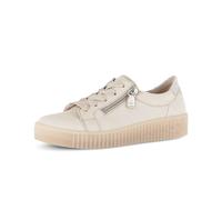 Sneaker GABOR "Sneaker low Materialmix Leder", Damen, Gr. 42, beige, Schuhe Sneaker (33650020-42) beige